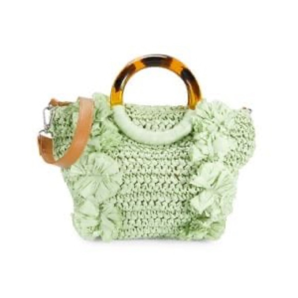 Tortoiseshell Ring Top Fringe Bag